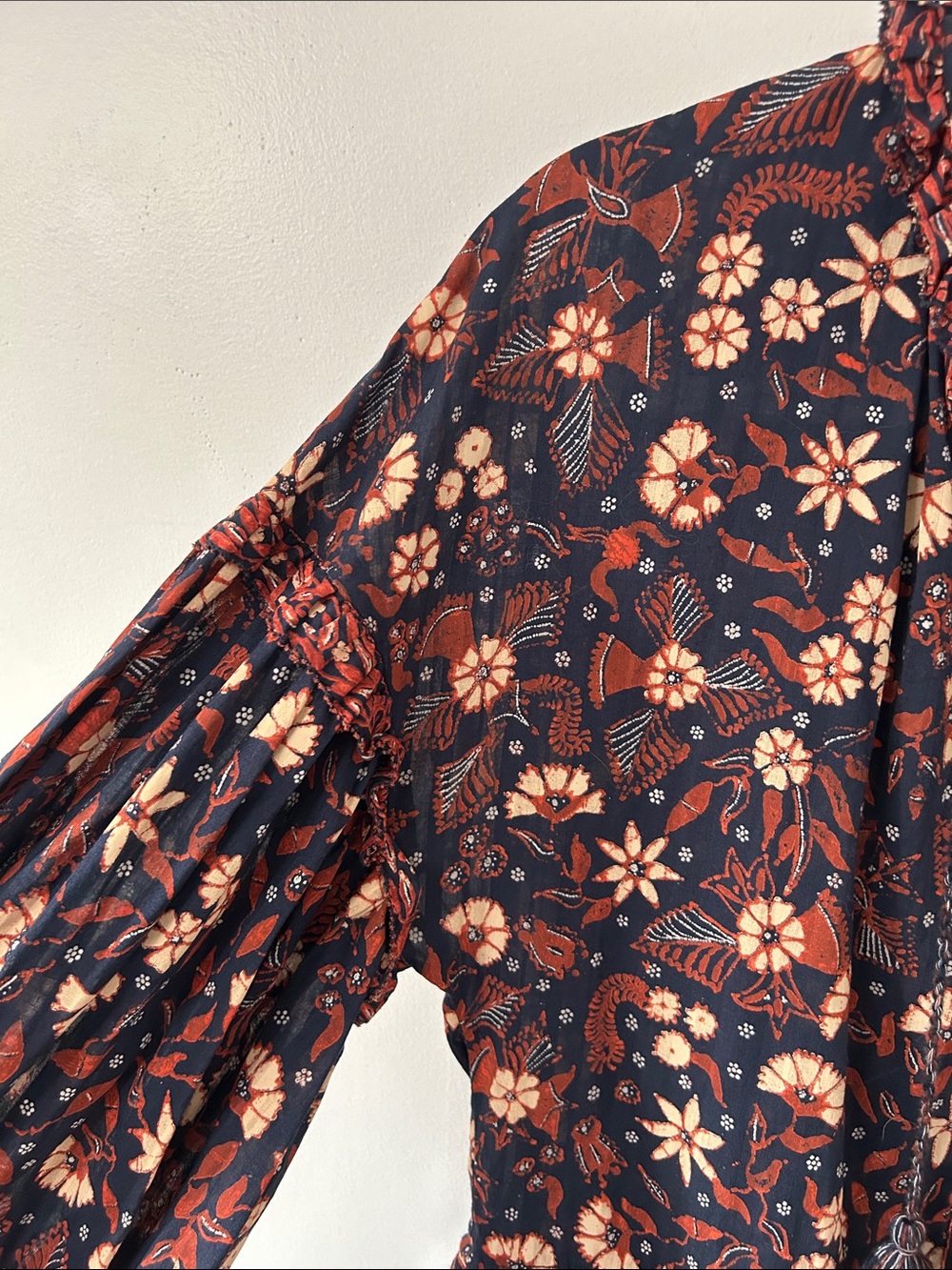 Ulla Johnson Marigold Dress Floral Mini Bohemian Tassel Tiered Babydoll Size 4 - Picture 5 of 16